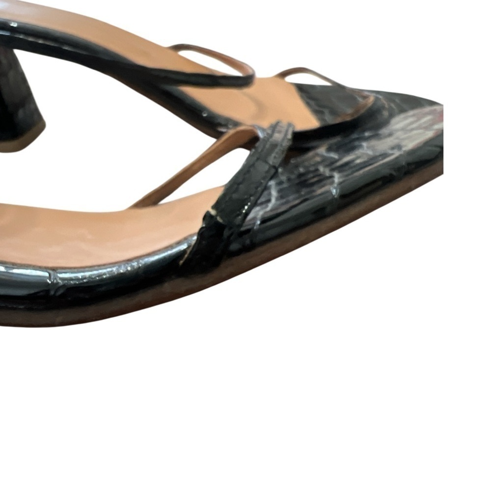 LOQ MANOLA SANDALS - BLACK PATENT CROC - Picture 14 of 15